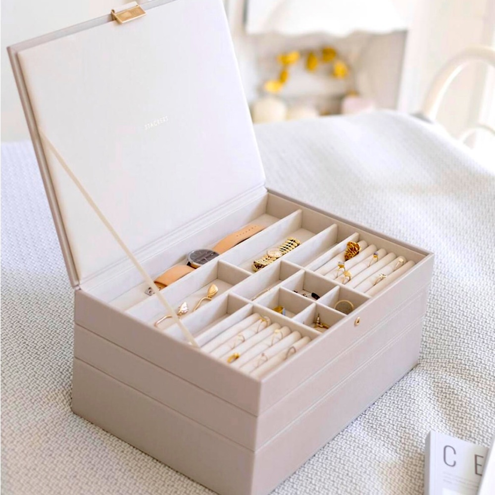 Stackers Taupe Supersize Jewelry Box Collection from The Container Store